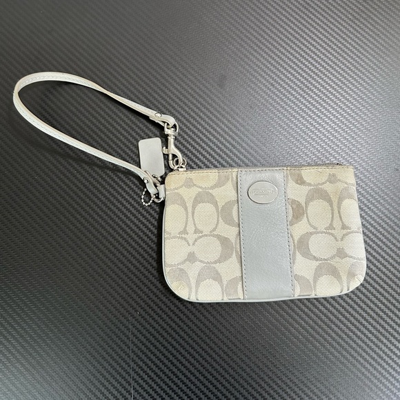 Coach Accessories - Coach Mini Wristlet Card Holder Grey